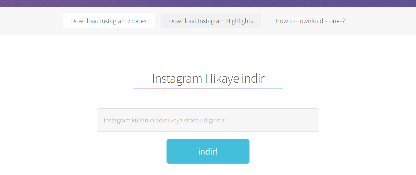 Instagram hikaye indirme