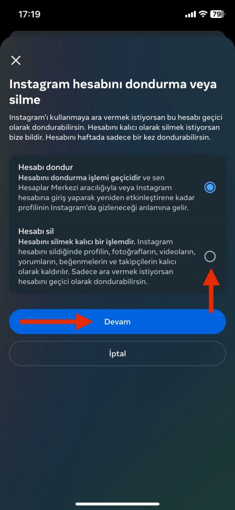 Telefon Üzerinden Instagram Hesabı Silme Adımları