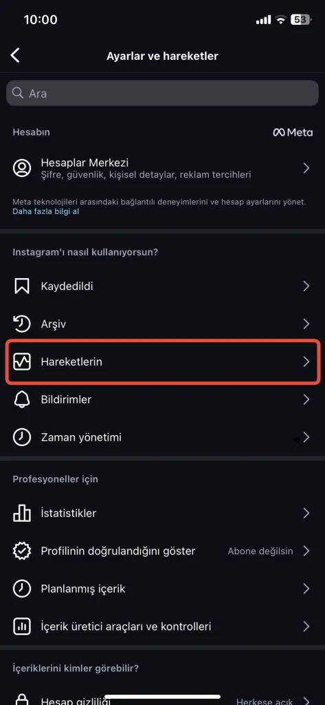 Instagram Arama Geçmişini Temizleme