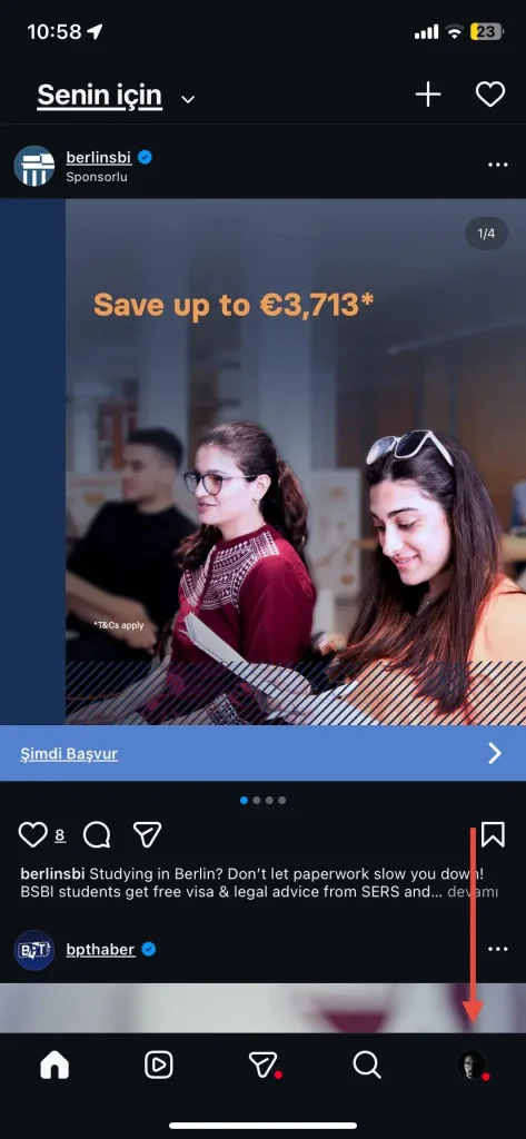 Instagram Benzer Hesap Önerilerini Devre Dışı Bırakma (Mobil)