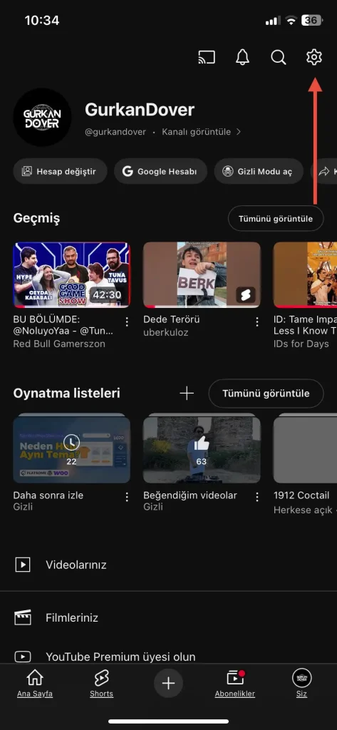 android ve iphoneda youtube shorts kapatma 2