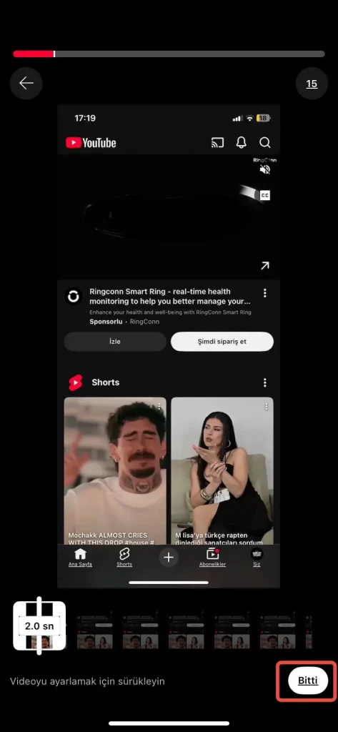 youtube uygulamasindan shorts cideosu nasil yuklenir