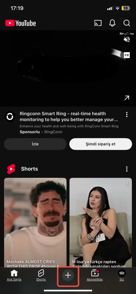 YouTube Uygulamasından Shorts Videosu Nasıl Yüklenir?