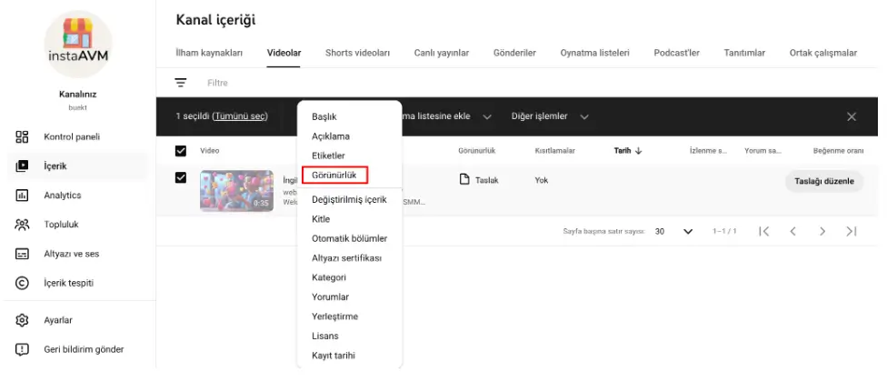 youtube liste dışı video izleme